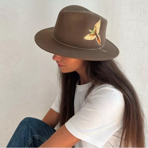 VAN PALMA Dakota Embroidered Felt Hat - Made in France - Picture 2 of 6